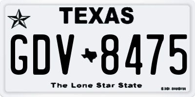 TX license plate GDV8475