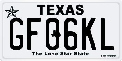 TX license plate GF06KL