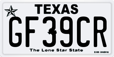 TX license plate GF39CR