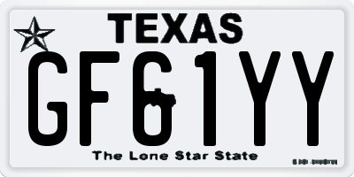 TX license plate GF61YY