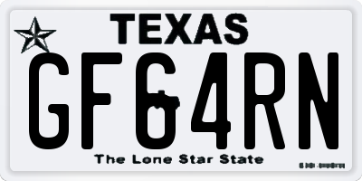 TX license plate GF64RN