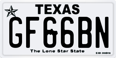 TX license plate GF66BN