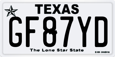 TX license plate GF87YD