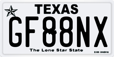 TX license plate GF88NX