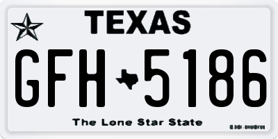 TX license plate GFH5186