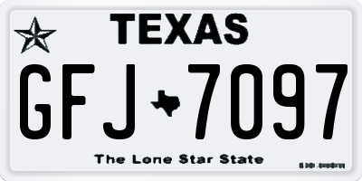 TX license plate GFJ7097