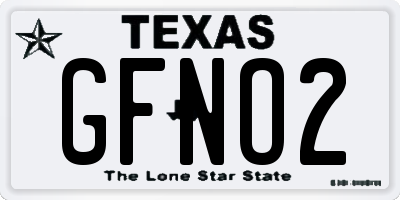 TX license plate GFNO2