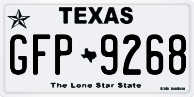 TX license plate GFP9268