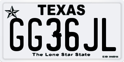 TX license plate GG36JL