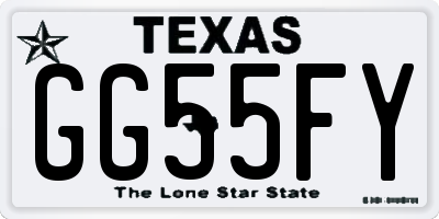 TX license plate GG55FY