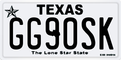 TX license plate GG90SK