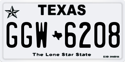 TX license plate GGW6208