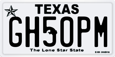 TX license plate GH50PM