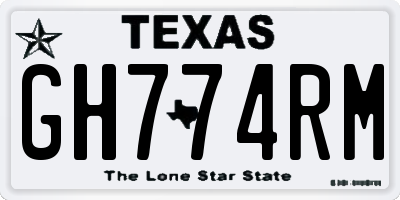 TX license plate GH774RM