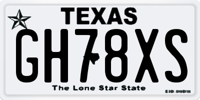 TX license plate GH78XS