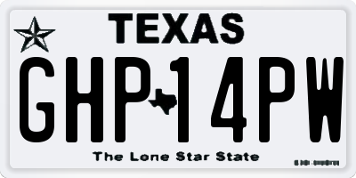 TX license plate GHP14PW