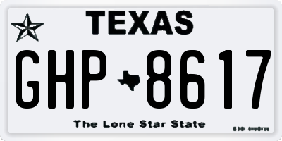 TX license plate GHP8617