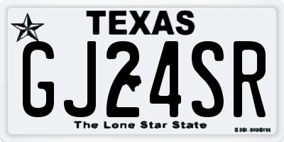 TX license plate GJ24SR