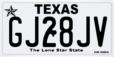 TX license plate GJ28JV