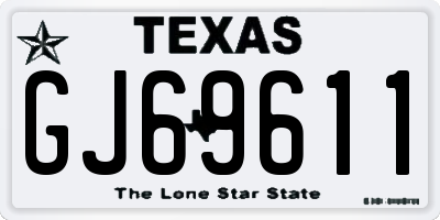 TX license plate GJ69611