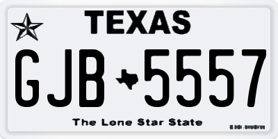 TX license plate GJB5557