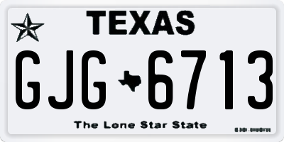 TX license plate GJG6713