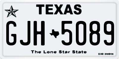 TX license plate GJH5089