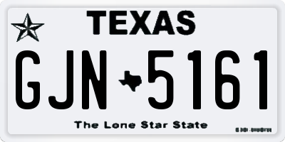 TX license plate GJN5161