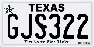 TX license plate GJS322