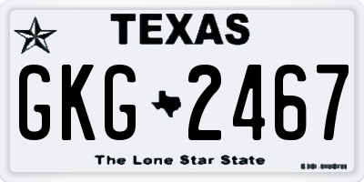 TX license plate GKG2467