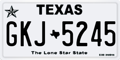 TX license plate GKJ5245