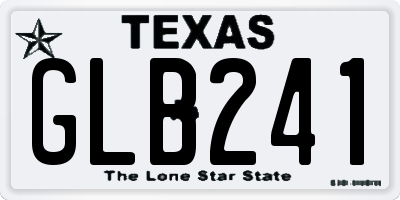 TX license plate GLB241