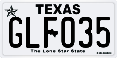 TX license plate GLF035