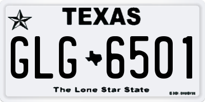 TX license plate GLG6501