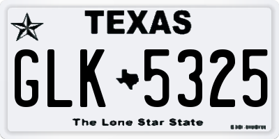 TX license plate GLK5325