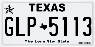 TX license plate GLP5113