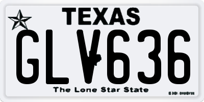 TX license plate GLV636