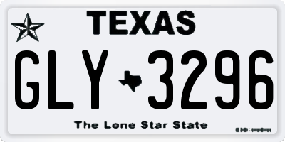 TX license plate GLY3296