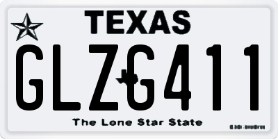 TX license plate GLZG411