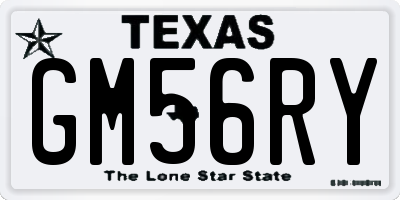 TX license plate GM56RY