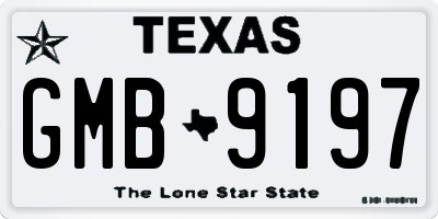 TX license plate GMB9197