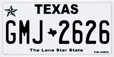 TX license plate GMJ2626