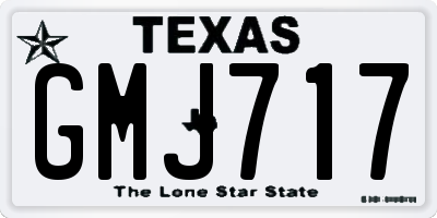 TX license plate GMJ717