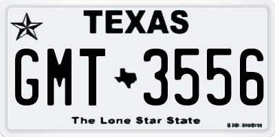 TX license plate GMT3556