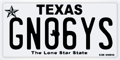 TX license plate GN06YS