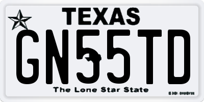 TX license plate GN55TD