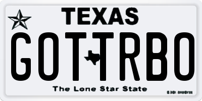 TX license plate GOTTRBO