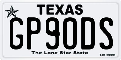 TX license plate GP90DS