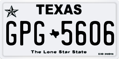TX license plate GPG5606
