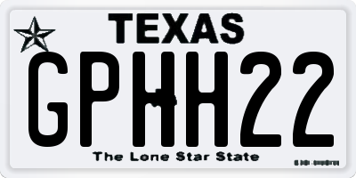 TX license plate GPHH22